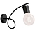 Sleek Alfa Tango Black Luminaire 3D model small image 1