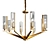 Elegant Brass Chandelier: Timeless Appeal for Your Space 3D model small image 1