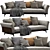 Versatile Flexform Este Sofa 3D model small image 1