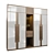 Modern Wardrobe with Textured Finish 3D model small image 2