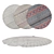 Elegant Round Carpet Set 3D model small image 1