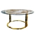 Garda Decor Coffee Table: Dark Glass & Gold 3D model small image 1