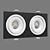 Sleek Rotating LED Downlight 3D model small image 3