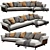 Flexform Este Chaise Lounge: Sleek Luxury Relaxation 3D model small image 3