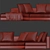Premium Designer Daniels Sofa Set 3D model small image 3