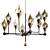 Fashion Brass Chandelier: Exclusive Elegance 3D model small image 1