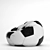 Football-Inspired Bag Chair 3D model small image 3