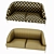 Elegance Double Sofa 3D model small image 3
