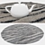 Versatile Round Carpets Set 3D model small image 3