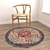 Round Rug Set: 6 Carpets 3D model small image 4