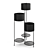 Stylish Black 3-Tier Plant Stand 3D model small image 1