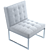 Elegant Ivory Accent Chair 3D model small image 4