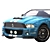 Ford GT500 Sport Blue 3D Model 3D model small image 2