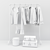 Elegant Wardrobe Set with Stand 3D model small image 5