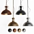 Industrial Black Cast Pendant Lamp 3D model small image 2