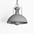 Industrial Black Cast Pendant Lamp 3D model small image 3