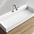 Falper Pure Vanity Unit Set 2: Sleek Elegance for Your Bathroom 3D model small image 2