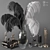 Elegant Ostrich Feather Centerpiece 3D model small image 1
