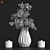 Fragrant Blossom: Flower Pot with Candle 3D model small image 3