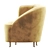 Sleek Eichholtz Khan Armchair 3D model small image 3