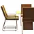 Modern Dining Set: Contemporary Tables & Chairs 3D model small image 3