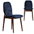 Scandinavian Walnut Albo Dining Chair 3D model small image 1
