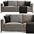 Elegant Minotti Andersen 2-Seater Sofa 3D model small image 2