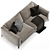 Elegant Minotti Andersen 2-Seater Sofa 3D model small image 3