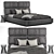 Modern Gray Bed: 3DSMAX, FBX, OBJ 3D model small image 1