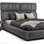 Modern Gray Bed: 3DSMAX, FBX, OBJ 3D model small image 4