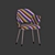 Eva Carver Dining Chair: Luxurious Velvet Seating 3D model small image 5