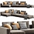 Luxurious Flexform Ettore Sectional 3D model small image 3