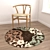 Versatile Round Carpets Set 3D model small image 4