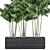 Tropical Plant Trio in Black Pots 3D model small image 4