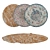 Round Carpets Set 193: Versatile Designs for Stunning Interiors 3D model small image 1