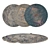 Round Carpets Set: Versatile Textured Collection 3D model small image 1