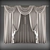 Modern Polyester Curtains 3D model small image 1