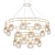Golden Ripple Glass Ring Chandelier 3D model small image 1