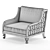 Bruno Zampa Club Wide Armchair: Elegant and Comfortable 3D model small image 5