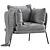 Elegant Sussex Armchair: Classic Comfort in Contemporary Design 3D model small image 1