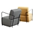 Kave Home Mustard Gamer Armchair 3D model small image 3