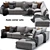 Elegant Asolo Sectional Sofa 3D model small image 1