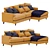 Joules DFS Luxe Velvet Sofa 3D model small image 1