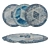 Round Carpets Set 197: Versatile Rug Collection with Various Textures 3D model small image 1