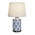 Blue and White Ceramic Pendant Light 3D model small image 2