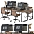 Modern Workplace Bundle Set 3D model small image 1