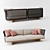 Sleek Mesh 3 Seater Sofa 3D model small image 1