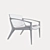 Stunning LINNA Armchair: A Design Masterpiece 3D model small image 6