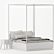Luxury Zanotta Fabric Bed 3D model small image 4