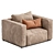 Sleek Shanghai Armchair 3D model small image 3